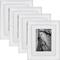 4 Pack Craig Frames Victoria White & Silver Picture Frame with Mat